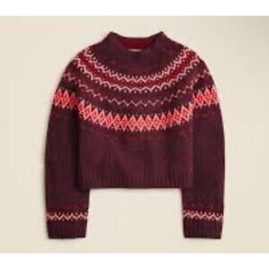 J. Crew Fair Isle wide-mockneck sweater small